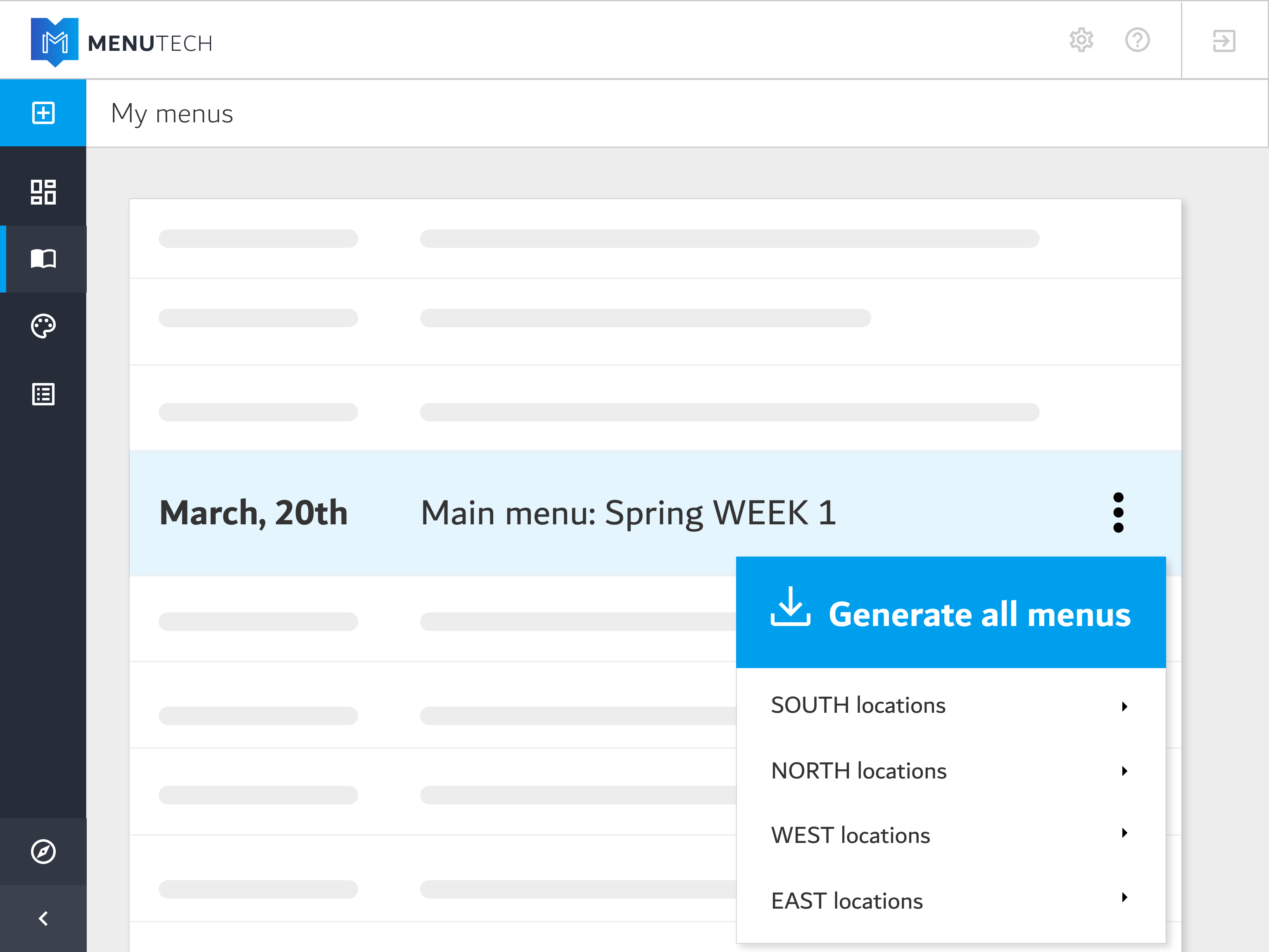 Step 2_Generate sub menus Menutech