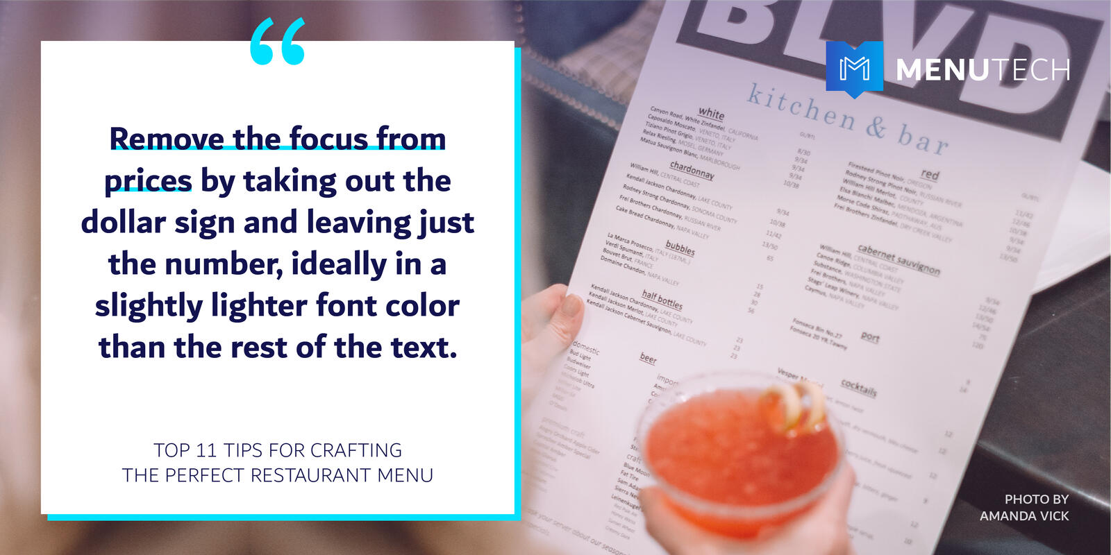 How to format prices on Food Menus Menutech