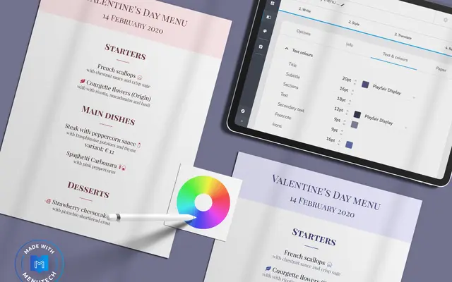 Menutech Menu Design Software